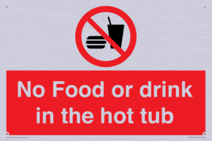 No Food or drink in the hot tub